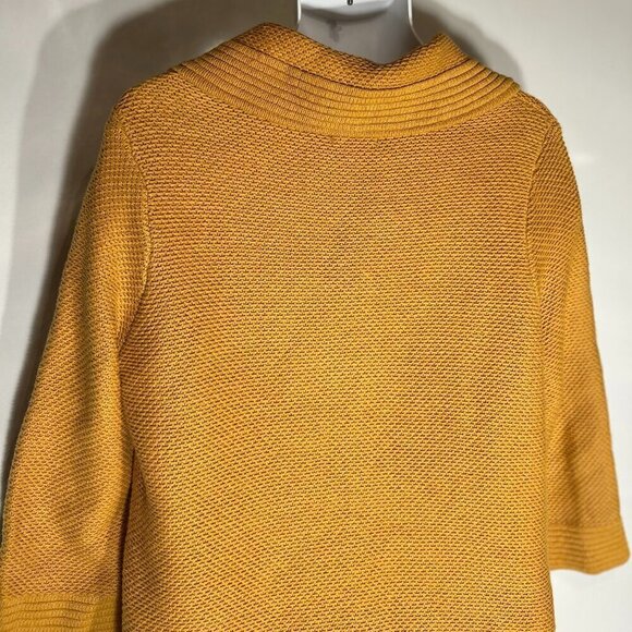 JM Collection SZ L Pumpkin color heavy knit sweater coat Comfy Warm Retro - Picture 5 of 9